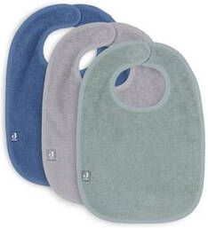 Jollein slab badstof set van 3 ash green/storm grey/jeans blue