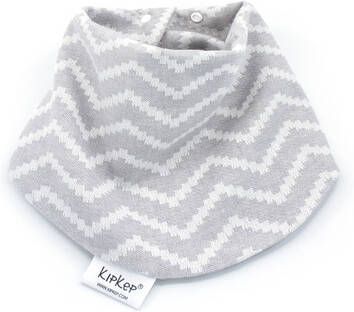 KIPKEP 3in1 boerendoek Slabbetje Kisses4You Silver Grijs