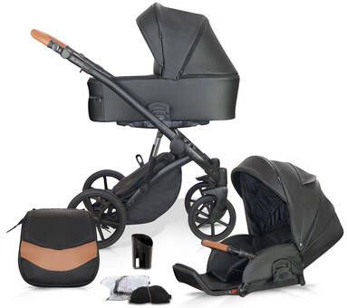 knorr-baby knorr baby Combi kinderwagen Padua Zwart Cognac