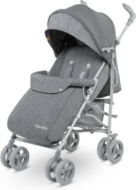 Overmania Lionelo Irma Luxe Buggy Met Beenwarmer, Klamboe En Regenhoes Grijs/donker Grijs