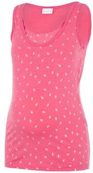 MAMALICIOUS zwangerschaps- en voedingstop Foley met all over print roze/zilver