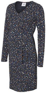 MAMALICIOUS zwangerschapsjurk met all over print donkerblauw/blauw/oranje