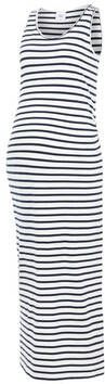 MAMALICIOUS gestreepte zwangerschapsjurk MLLEA met biologisch katoen wit/donkerblauw