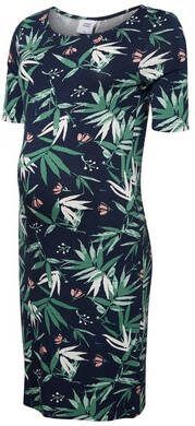 MAMALICIOUS zwangerschapsjurk Payton met all over print donkerblauw/donkergroen/wit