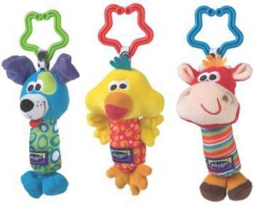 playgro Speeldiertjes voor onderweg 3 stuks
