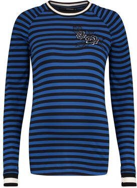 Supermom Gestreept shirt met lange mouwen gestreept blauw