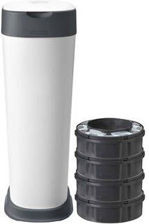 Tommee Tippee Luieremmer Twist & Click Sangenic XL, incl. vier cassettes met antibacterië, le Green folie van duurzame herkomst, in wit
