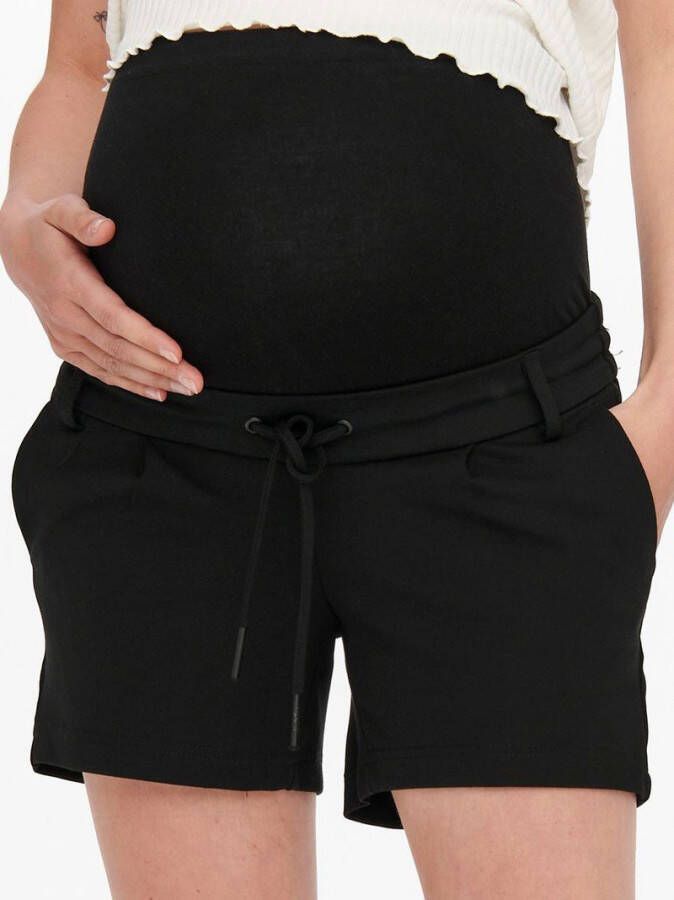 ONLY MATERNITY regular fit korte zwangerschapsbroek OLMPOPTRAS zwart