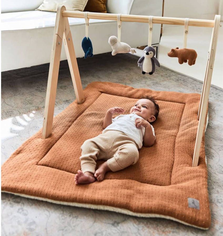 Jollein Boxdeken Bliss Knit 80x100 cm karamelkleurig