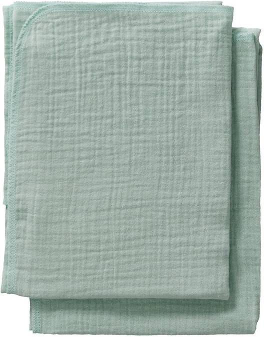 Cottonbaby multidoek soft S 60 x 70 cm oudgroen set van 2
