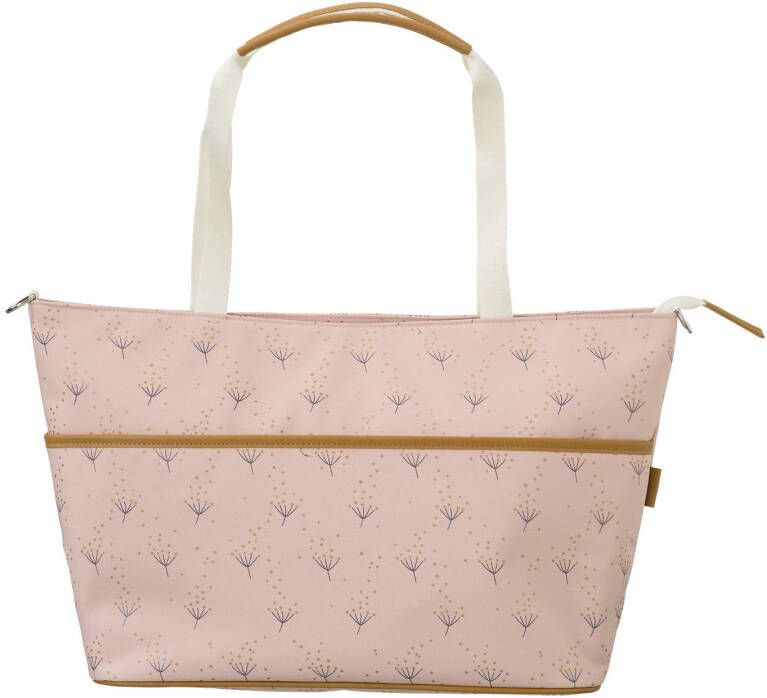 Fresk luiertas met all over print lichtroze