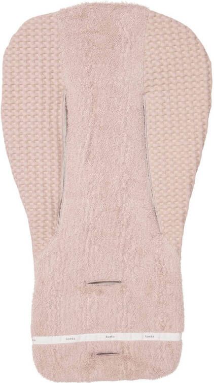 Koeka Antwerp inlegkussen autostoel/wipstoel/buggy wafelstof Grey Pink