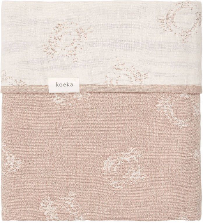 Koeka Portobello reversible baby wiegdeken 75x100 cm hazel