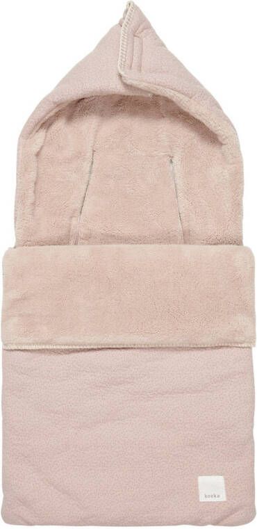 Koeka Riga auto voetenzak 0+ 3/5 punts teddy grey pink