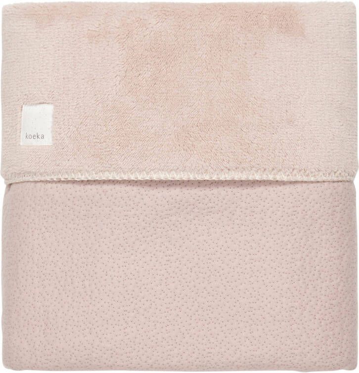 Koeka Riga baby wiegdeken teddy 75x100 cm grey pink