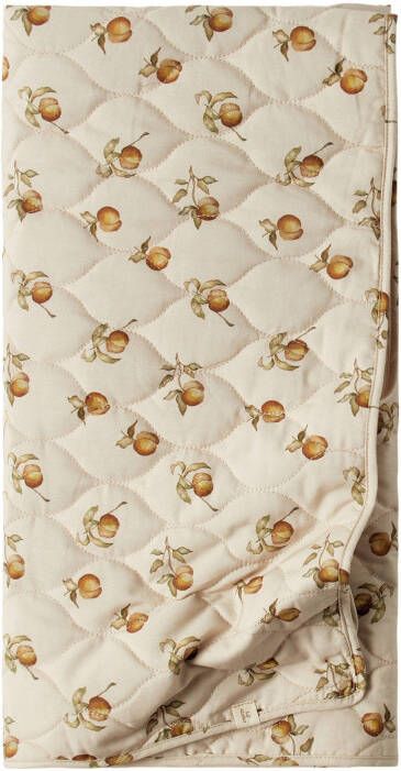 LIL' ATELIER BABY NBNDENLEY quilted baby deken 98x98 cm beige/bruin/groen