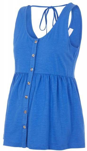 MAMALICIOUS zwangerschaps- en voedingstop Milla met plooien blauw