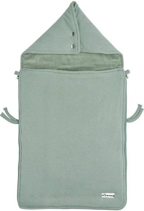 Meyco Knit Basic voetenzak stone green