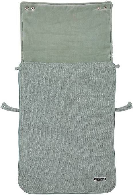 Meyco Knit Basic deluxe voetenzak groep 0 stone green