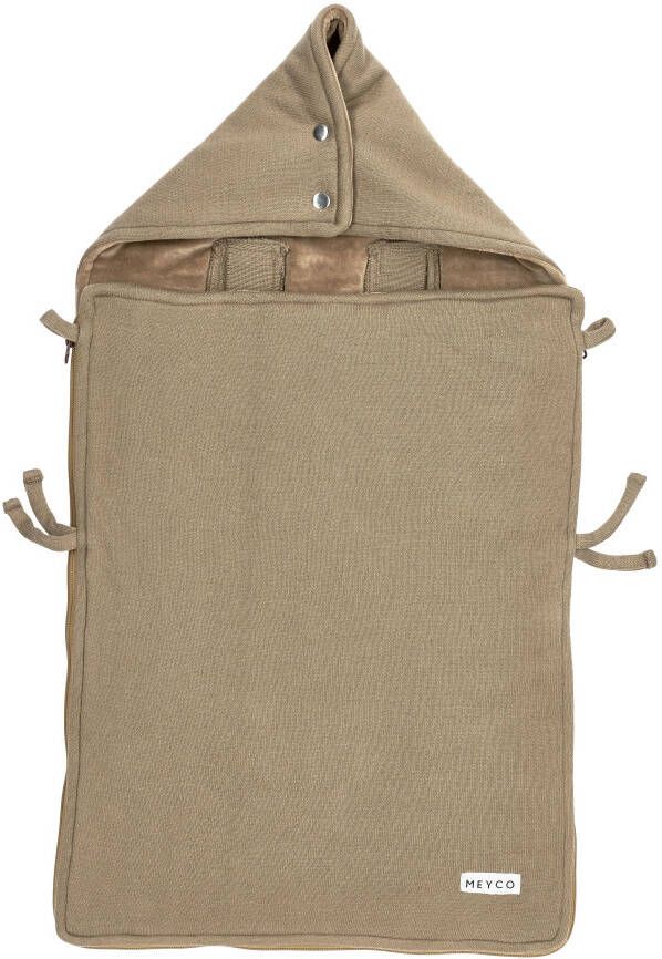 Meyco voetenzak Knit basic taupe