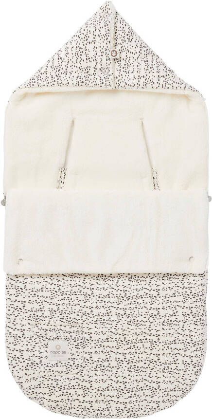 Noppies Baby Comfort Teddy Fancy Dot jersey autostoel voetenzak Jet Stream