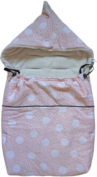 Petit Juul maxicosi voetenzak roze/creme/zwart