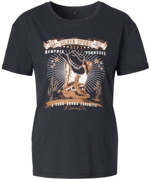 Supermom zwangerschapsT shirt met printopdruk antraciet